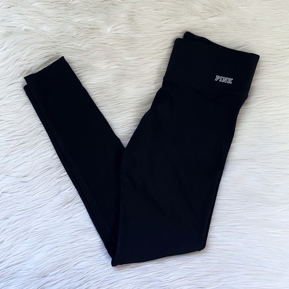 Victoria’s Secret PINK Black Logo Leggings Pants